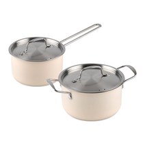 [퀸나] 오슬로 스테인레스 냄비 2종 세트 [16편수/18양수/인덕션/집들이/선물]