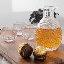 애주가 선물 장인어른 주당 홈술 주병세트 술병 전통주 사케, 술잔(30ml) 4p