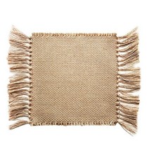 여름 왕골 대 자리 카페트 러그 마작 라탄 돗자리 대나무 jute rug area rugs macrame table runner 테이블 천 장식 with tassels, 50x90cm, 주트 사람