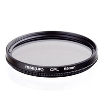 10 pcs 라이즈 (uk) 55mm 원형 편광 CPL C-PL 필터 렌즈 55mm Canon NIKON Sony Olympus 카메라 용