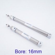 소형유압실린더 가이드실린더 스테인레스 스틸 미니 실린더 보어 16mm 스트로크 ~ 200mm CDJ2B 복동/단동, 06 45mm_02 Single acting(S)