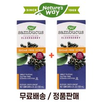 (1+1) 네이쳐스웨이 삼부커스 엘더베리 무설탕 시럽 120ml 2팩