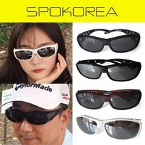 스포코리아 안경위에쓰는선글라스 편광렌즈 미러렌즈 남녀공용 낚시 스포츠 등산 골프 바이크 운전용 자외선 차단 - / A3127, ① 검정테 + 스모그렌즈