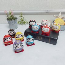 달마 고양이 마네키네코 5P 세트 도자기 미니어처 고양이 장식 냥이 인형 야옹이 인테리어 소품 디자인 아이디어 상품