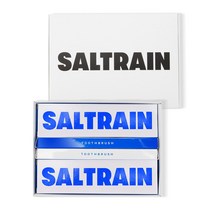 [솔트레인] 프로폴리스 잇몸케어 커플세트 블루(치약2개+칫솔2개), 블루