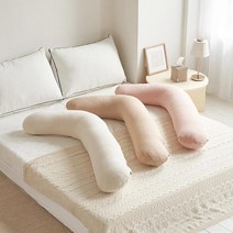 [세레스홈] 국내산 ㄱ자형 바디필로우 임산부선물 대형 커버:광목 화이트