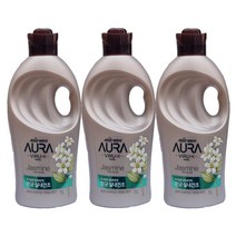 [샤프란] AURA 바이럭스 향균실내건조 섬유유연제 1L 용기 _ 프레쉬 자스민 x 3개, 1세트