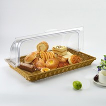 아크릴 쿠키쇼케이스 빵 쇼케이스 컵 진열 미니 작은 카페 디저트, 뚜껑이있는5cm커피컬러라이트바스켓대형53X33