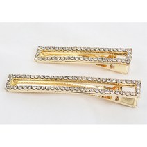 헤어핀 사각삔 2가지색상 반짝이 메탈핀 머리삔 실핀