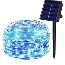 일본직발송 4. FULLBELL 태양 조명 조명 야외 전광판 크리스마스 트리 led 장식 IP65 방수 20m 200 전구, One Size_블루, 블루