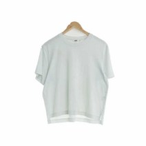 유니클로 유니클로U 화이트 에어리즘 반팔라운드크롭티 여자 L [105] 5655