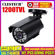 CCTV 1200TVL HD 미니 Cctv 카메라 야외 방수 IP66 IR 나이트 비전 컬러 아날로그 모니터링 보안 브래킷, 02 1200 tvl_02 NTSC_01 2.8mm