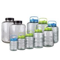 숨쉬는 효소병 3L-18L 밀폐 담금주병 과일청 유리병 과실주단지 발효주 매실통 수제청, 3L