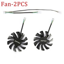 지포스 Geforce 75mm ga81s2u gtx970 zotac geforce gtx 660ti 650ti 부스트 gtx 970 듀얼 그래픽카드 냉각 팬용 쿨러 팬 교체, - 2개 중