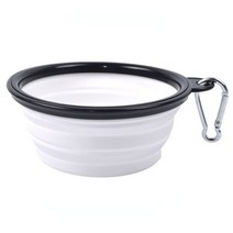 펠렛 제조기 기계 애완동물 사료 가공 휴대용 접이식 실리콘 애완 동물 그릇 350ML 1000ML 강아지 음식 용기 야외 캠핑 개 액세서리용 피더, WHITE_1000ml