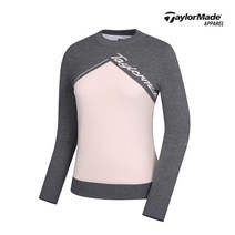 [테일러메이드] 여성 브이 배색 라운드 니트 TWSRK7126-304
