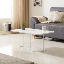 예작 하이그로시 도장 인테리어 거실 800 라운드 탁자 소파 테이블 RC78, 화이트