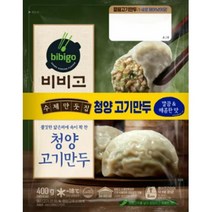 CJ더마켓 만두 냉동 식품 간편 탑티어 비비고 청양고기만두 김치 고기 야채 군만두 400G 2개, 21세트