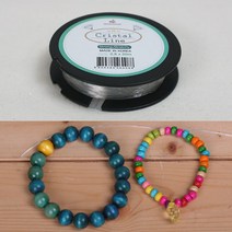 0.8mm 우레탄줄(국산50m)/ 팔찌 고무줄 늘어나는 줄 만들기 비즈 공예 끈 탄성 투명 재료, 1개