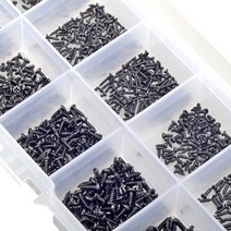 1000pcs m1 m1.2 m1.4 m1.7 필립스 라운드 헤드 셀프 태핑 작은 나사 마이크로 나사 전자 작은 검은 색 볼트 나무 나사 키트, 1000개
