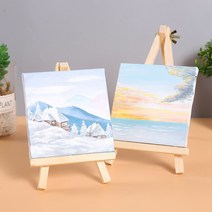 그림받침대 작은 이젤 미니 이젤 어린이 그림 작은 데스크탑 이젤 테이블 유화 프레임 드로잉 보드 이젤 브래킷 폼보드 거치대, 3. 8x8 유화 프레임 24팩