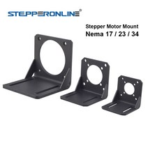 스탭 모터 감속기 서보모터 브래킷 액세서리 STEPPERONLINE-Nema 17/23/34 스테퍼 장착 L 지지대 합금강 스테핑 홀더, [01] NEMA17 L Bracket