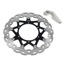 바이크 오토바이 CNC 320MM 플로팅 브레이크 디스크 어댑터 브래킷 야마하 YZ250F YZF250 2007- YZ450F YZF450 2008- 더트, [02] Black
