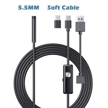 현관 cctv 초소형 스마트폰안드로이드 내시경 카메라 7 미리메터 5.5 미니 렌즈 3in1 TYPE-C OTG 마이크로, 03 5.5MM Soft Cable_01 1m