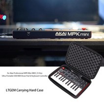 Akai Professional mpk mini mkii amp를 위한 ltgem 하드 휴대용 케이스 MPK 미니 플레이 | 25키 USB 미디 드럼 패드 앰프 키보드 호환