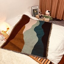 깔끔한 에스닉 블랭킷 벽장식 태피스트리 보헤미안 여름 인테리어 카페 소품 모던 소파덮개
