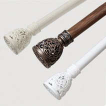 기타 바보사랑[샤이닝홈]소이지 윈스톤 커튼봉 35파이 2단 최대 240cm, 우드