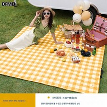 피크닉 매트 방습 매트 두꺼운 야외 매트 봄나들이 방수 매트 야외 캠핑 천 야유회 잔디 매트, 제한된신선한오렌지(140*165Cm)[3사람들이앉아서]