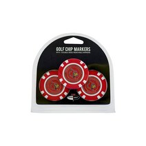 Team Golf NCAA USC 트로잔스 골프 칩 볼 마커(3개) 튀어나온 더 작은 양면 에나멜 마커 포커 사이즈 113492, 루이빌 카디널스