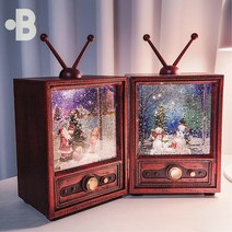 본디자인랩 TV 워터볼 볼륨조절 티비 오르골 산타 눈사람 크리스마스, TV워터볼 눈사람