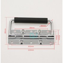 폴딩도어손잡이 샤워부스 매립 미닫이문 거실 베란다 LS122 긴 철 손잡이 접이식 스프링 케이스 장비 링, 01 Iron material, 01 Iron material