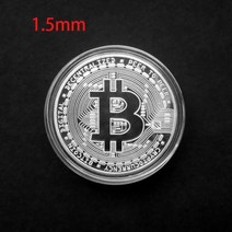 기념 주화 100 개 1530mm 비트코인 물리적 수집가 금은 동전 BTC 기념품 그레이트 선물 소장용 167658, 1.5mm with case 2