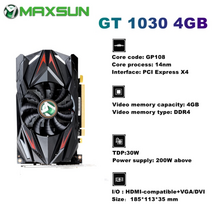 maxsun gt 1030 730 2g 그래픽 카드 gddr5 ddr4 nvidia gpu 데스크탑 비디오 카드 게임 dvi vga pwb 지능형 온도 제어, 협력사, GT 1030 4gd4