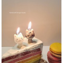고양이 생일초 캐릭터 초 파티초 이쁜 초 파티초 초 귀여운 고양이 4종 시리즈 당일발송, 얼룩냥이