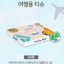 먼지안나는휴대용티슈 잘풀리는 여행용 티슈 휴대용 티슈 미용티슈 56매