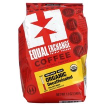 Equal Exchange 커피 풀 시티 로스트 홀빈 디카페인 340g(12oz), 12 온스