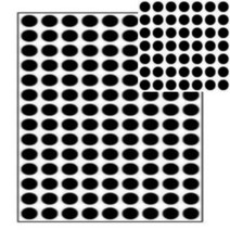 원형스티커 304 지름8mm 7매 검정색 동그라미스티커 네모스티커 메모스티커 원형네임스티커 타원형스티커 냉장고