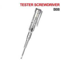 볼티메트로 전류등 디지털 테스터 B08 전기 유도 스크루 드라이버 프로브 표시등 테스트 펜 센서 포함, 01 은