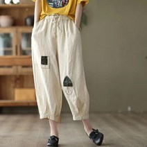 태국코끼리바지 똥싼 태국 몸빼 바지 코끼리 펜츠 여름 여성 코튼 린넨 하렘 팬츠 여성 대형 사이즈 봄과