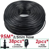점적 분수 호스 비닐호스 SPRYCLE 5M-140M 정원 3/5mm PVC 호스 마이크로 드립 관개 시스템 (양방향 커넥터, SPL11-KIT14-95M