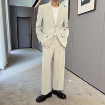 남자결혼식하객룩 남자하객룩 빅사이즈 셋업수트3색 정장 남성 슬림 패션 소셜 드레스 한국 비즈니스 캐주
