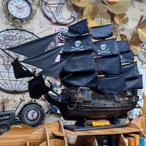 퍼스널원 배모형 캐리비안의 해적 흑진주호요트 모형 공예품 거실집 장식품 디어 생일 선물, 126x 18 x 93CM