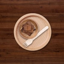 원형 미니 우드 트레이 12cm 비치 3개 서빙쟁반 식사쟁반