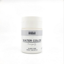 쉴드 모노폴리 수채화물감 흰색, 250ml, 2개
