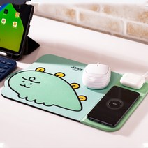 카카오프렌즈 죠르디 듀얼 무선 충전 패드 마우스패드