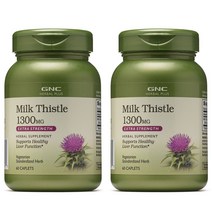 GNC 밀크씨슬 1300mg 60정 x 2 (총2개), 2개, 60개입
